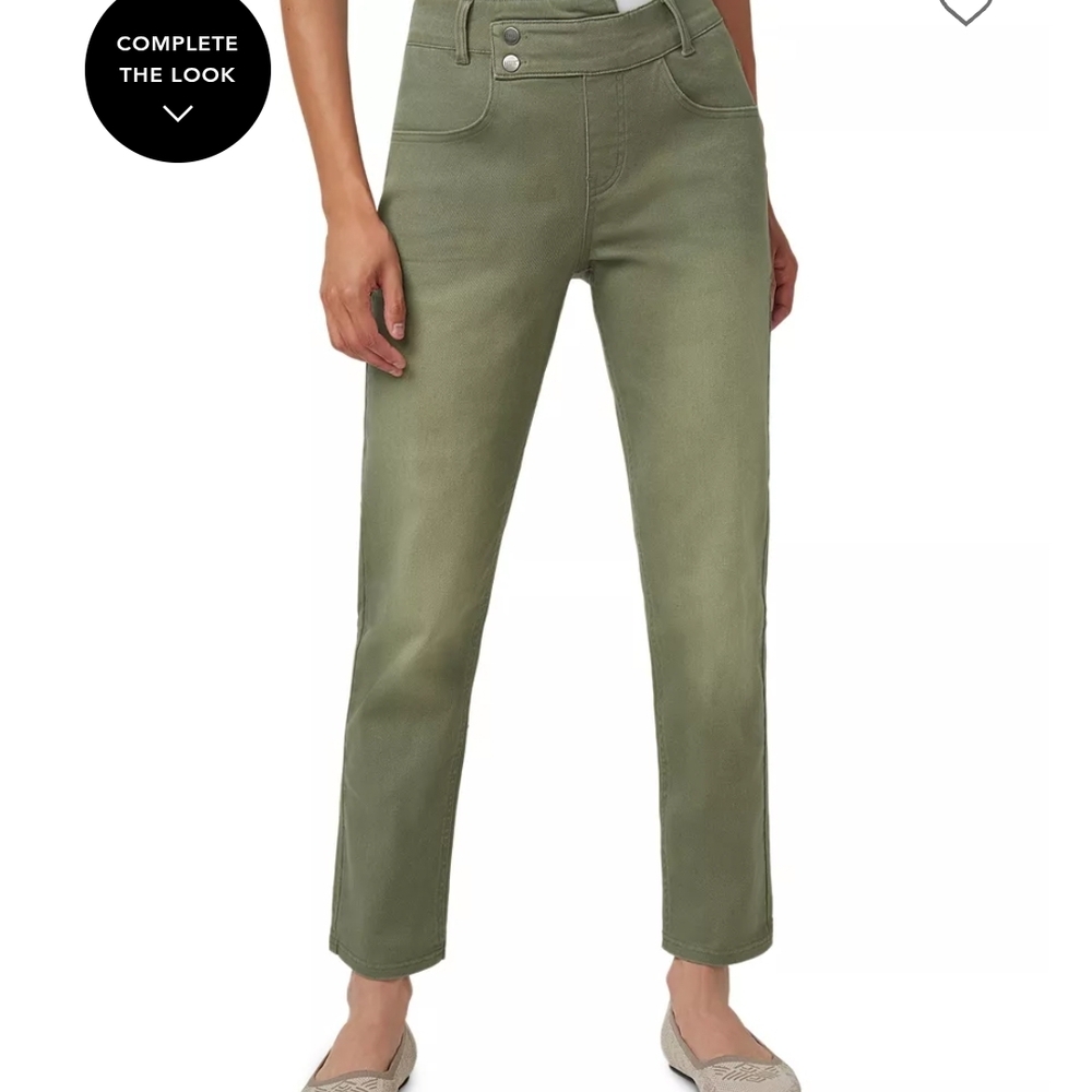 HUE Women's Straight Leg Jeans in Olive